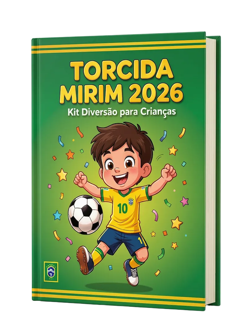Mockup do ebook Torcida Mirim 2026